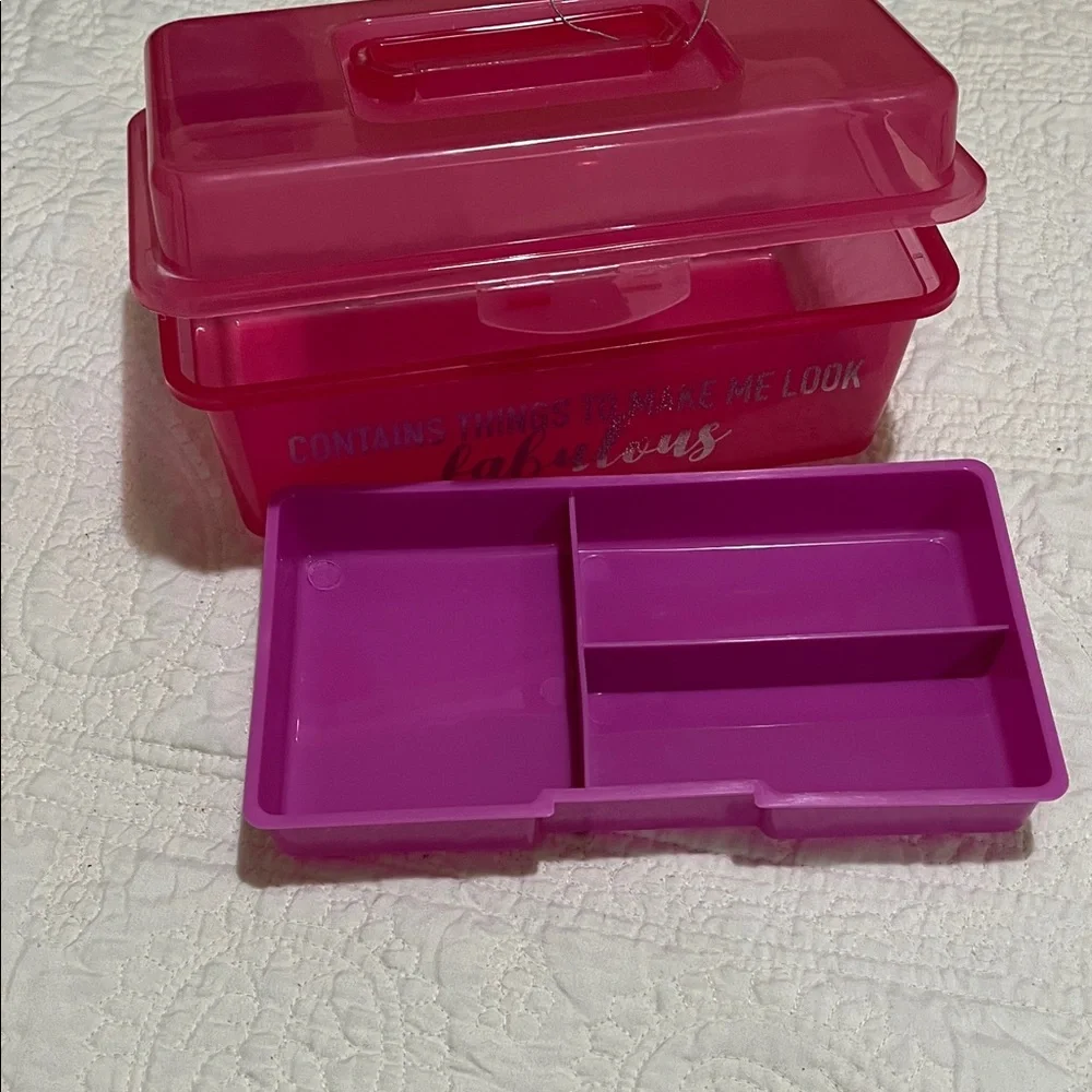 Pink Storage Box with Handle
